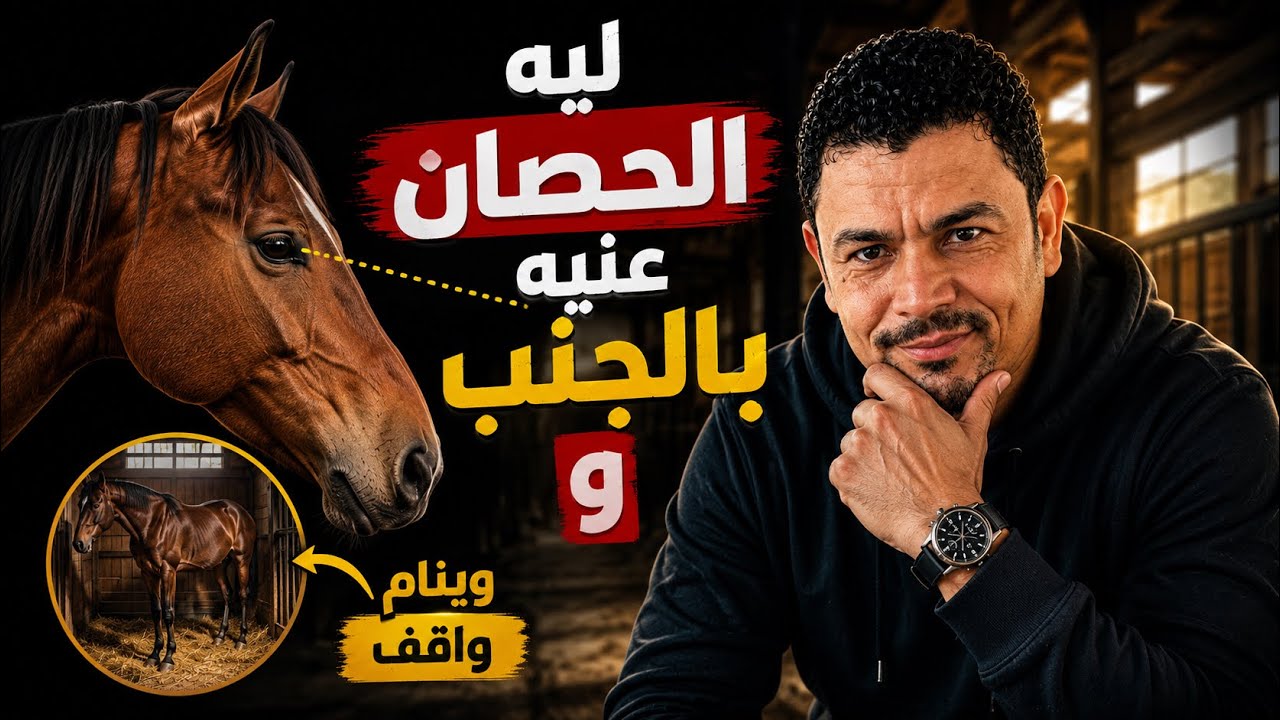 ⁣ليه الحصان عنيه بالجنب وبينام وهو واقف🤔؟