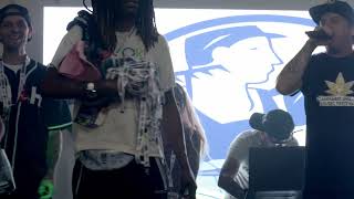 HUSH On stage with Mike Jones at the Oklahoma Cannabis Awards