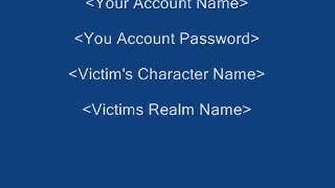 WoW Account Hack