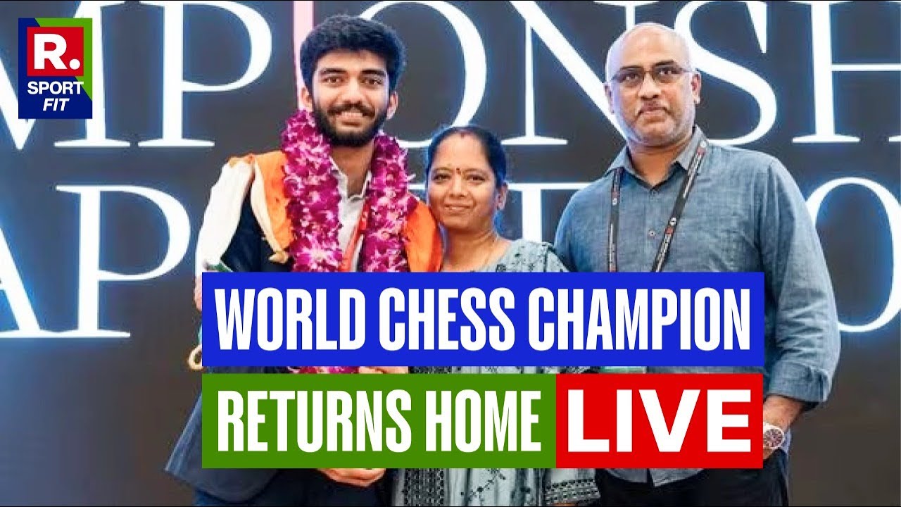D. Gukesh Gets Grand Welcome at Chennai Airport After Becoming The Youngest Chess Champion