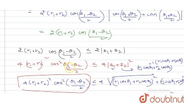 Show that for any two non zero complex numbers `z_1,z_2 (|z_1|+|z_2|)|z_1\|z_1|+z_2\|z_2||le2|z_1+z_