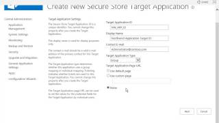 9 Configuring a Secure Store Service target application ID