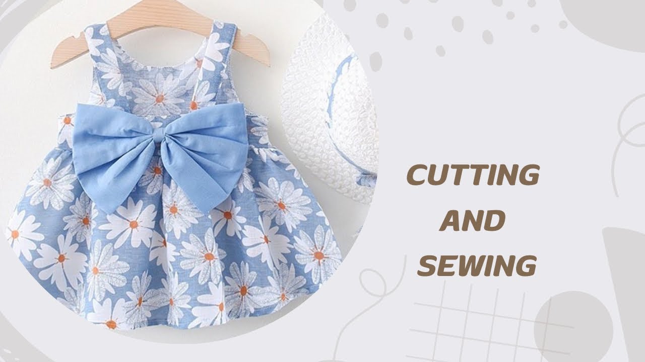 How to cut a baby frock with a bow Part 1 babyfrock babygirl 
