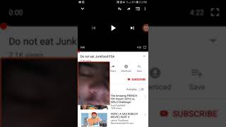 Reacting to a junk food PSA