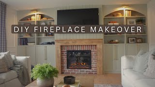 MAKING OVER MY FIREPLACE SURROUND...AGAIN | DIY WOOD MANTLE AND BRICK SURROUND