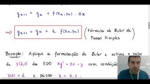 Método de Euler de Passo Simples - Soluções Numérica de EDO