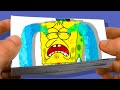 Spongebob crying  flipbook animation  sad story 