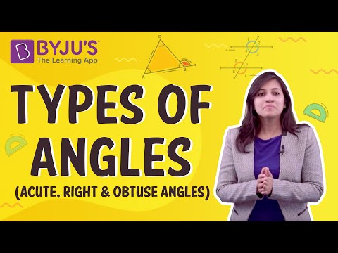 Types of Angles (Acute, Right and Obtuse Angles) | Learn with BYJU'S