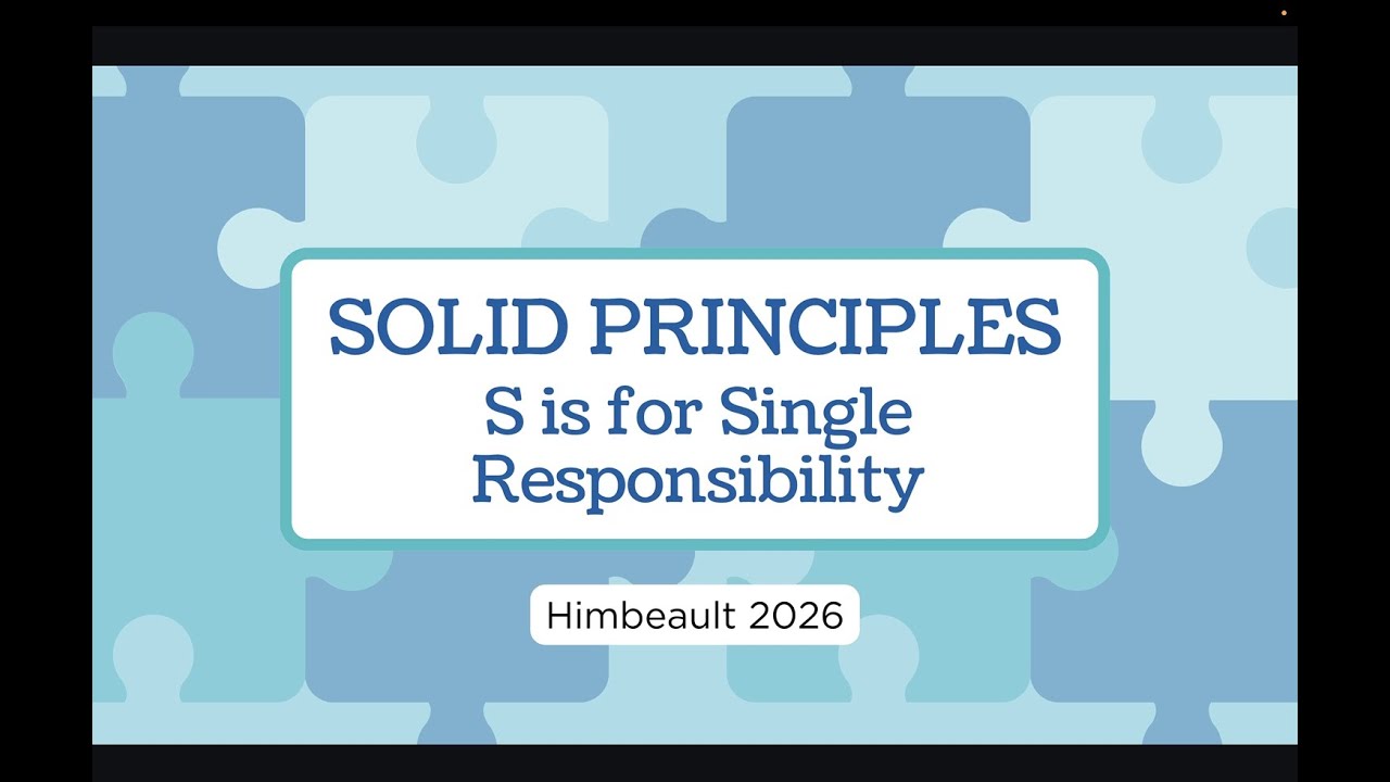 [5.3.S] SRP: Single Responsibility Principle Explained - YouTube