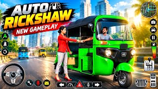 AUTO RICKSHAW GAME 🔥 NEW GAMEPLAY | CRAZY CITY RIDE 😱 | BEST AUTO RICKSHAW SIMULATOR screenshot 5
