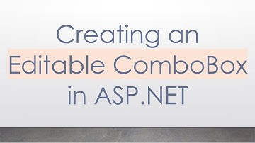 Creating an Editable ComboBox in ASP.NET
