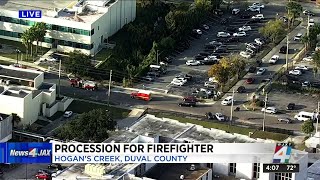 UNCUT: Procession for fallen JFRD firefighter