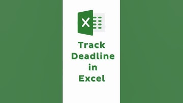 How to Easily Track Deadlines in Excel? #shorts #excel