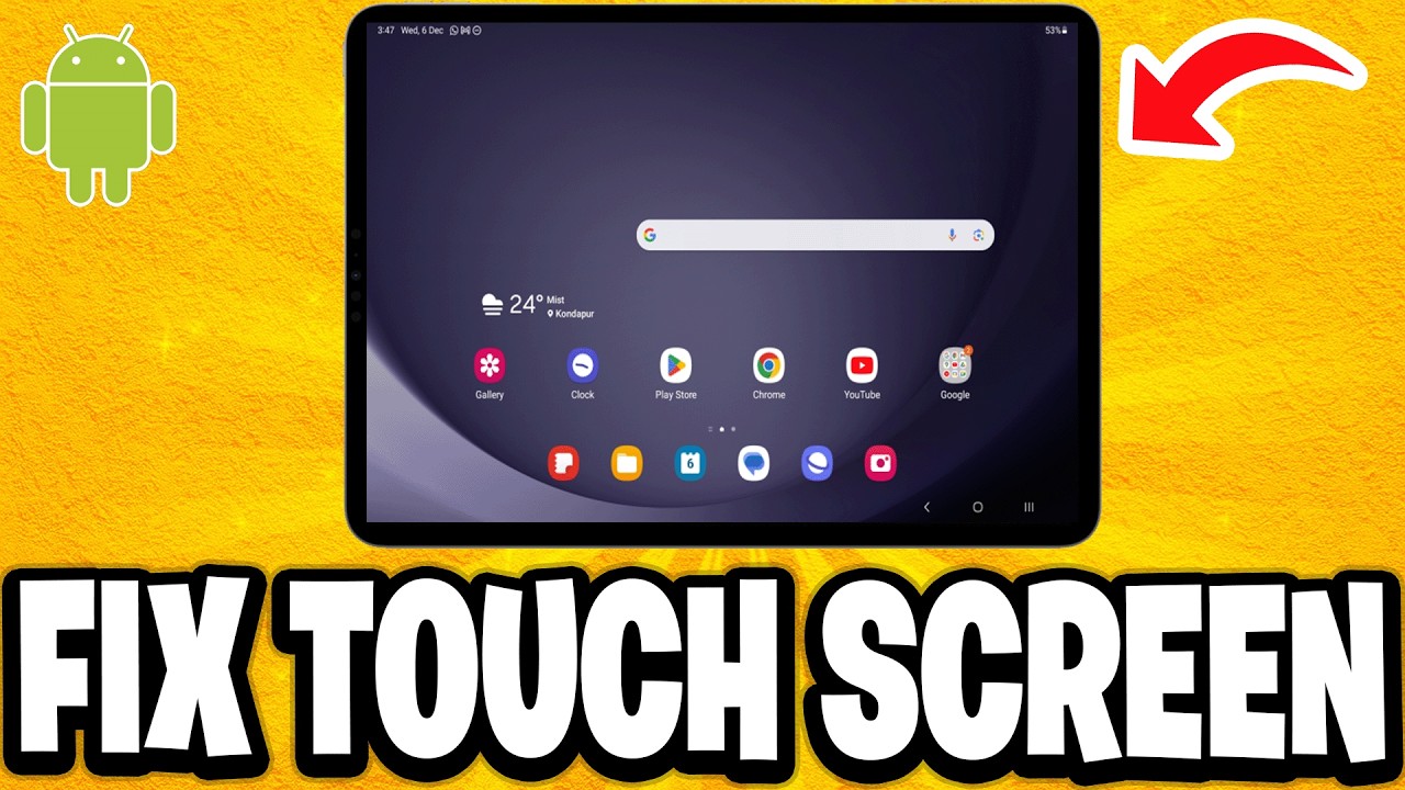How To Fix Android Tablet Touch Screen Not Working - YouTube