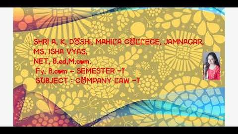 Fy bcom CL lecture 14 by pro Ms Isha vyas