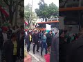 Manifestação por moradia da Menino Jesus em SJC agita o centro.da cidade