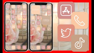 Peach pink colors app icons screenshot 1