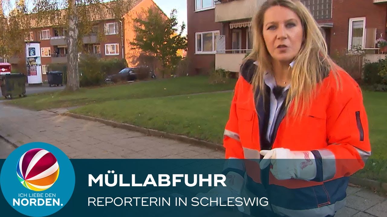 Müllabfuhr: SAT.1 REGIONAL-Reporterin unterwegs in Schleswig
