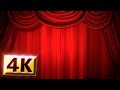 [4K Free Footage]  Red Stage Curtain & Drapes Opening Animation 2160p 60fps / Drop Curtain / Theatre