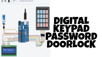 ARDUINO | DIGITAL KEYPAD PASSWORD DOORLOCK in Tinkercad
