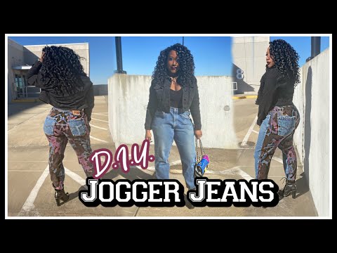 DIY Vintage 90s Jogger Jeans | Thrift Flip | @ItsLisaD - YouTube