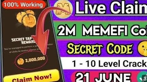 Memefi today secret Code | Memefi Daily Combo Code | 21 June 2024