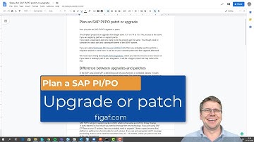 SAP PI/PO upgrade or patch planing