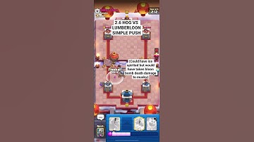 2.6 HOG VS LUMBERLOON SIMPLE PUSH #clashroyale #shorts