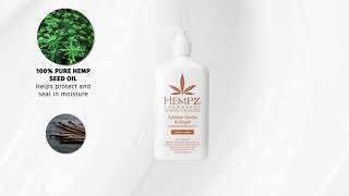 Hempz Tahitian Vanilla and Ginger Herbal Body Moisturizing Lotion for Dry Skin