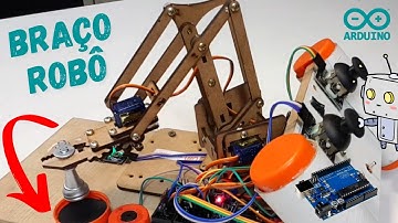 Braço robótico com arduino e joystick - programação e montagem
