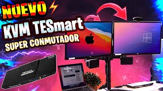 Cómo⚡CONECTAR 2 PC a un SOLO MONITOR / SUPER TESmart Dual Monitor KVM Switch