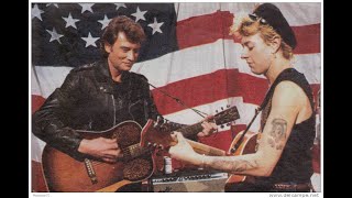 Johnny Hallyday/Stray Cats   That&#39;s all right Mama   1984 (vidéo originale)