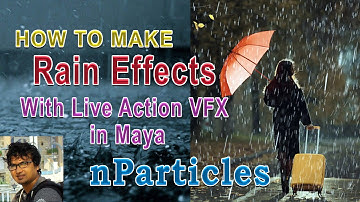 How to Make Rain effects with Live action vfx in Maya  কিভাবে বৃষ্টি তৈরী করবেন অটোডেস্ক  মায়াতে