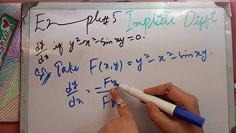 Implicit Differentiation Exampl#5 exercise #14.4 Ch#14 Thomas calculus 11th ed By Bushra