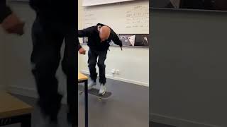 Math teacher does Tre flip in class