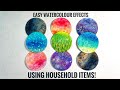 Easy Watercolour Texture Effects Using Household Items!