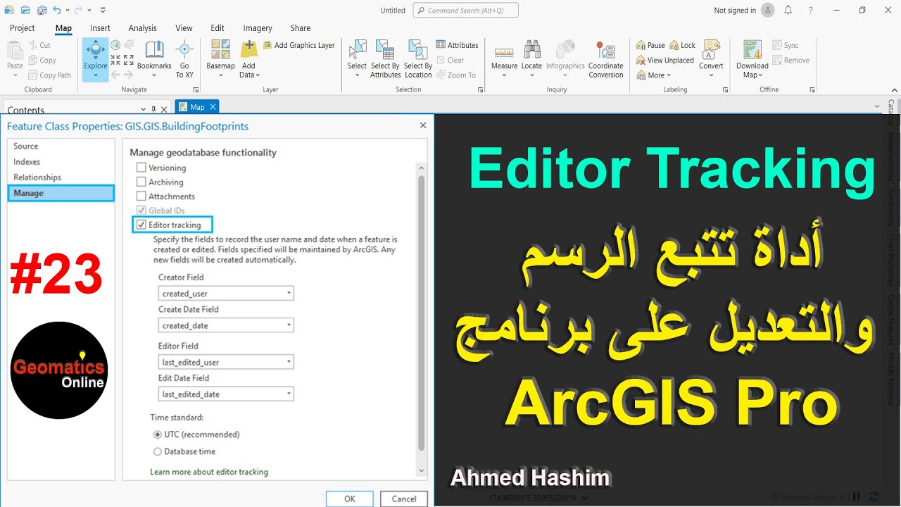 23 - تتبع الرسم والتعديل على برنامج (ArcGIS Pro) # Ahmed Hashim - YouTube