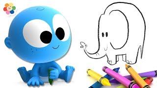 Drawing and Coloring with Goo Goo Baby and Magic Crayons | Educational Videos for Kids by BabyFirst screenshot 1