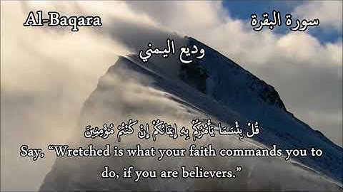 #ربع_الحزب_الثاني #سورة #البقرة #وديع_اليـمني Al Baqara 92 - 105 #Arabic #English #Translation