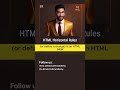 Learn HTML Code: horizontal rules || #html #code #shorts #shortsvideo #youtubeshorts