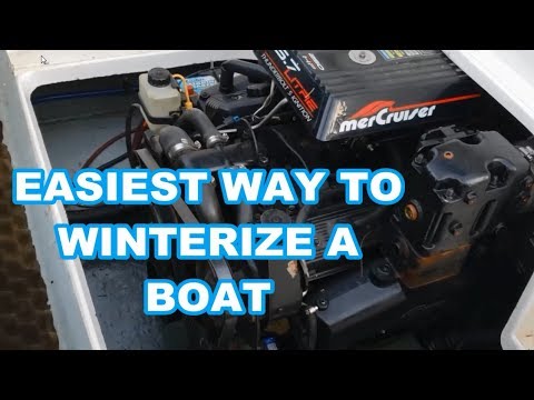 Fast/Free Way To Winterize Your BOAT Mercrusier OMC I/O " The Lazy Way"
