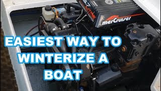 Fast/Free Way To Winterize Your BOAT Mercrusier OMC I/O ' The Lazy Way'