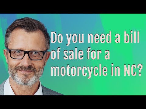 Is A Bill Of Sale Required In North Carolina