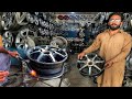 Restoration of a Cracked Aluminium Alloy Wheel || How to Fix Buckled Aluminium Alloy Wheel Rim