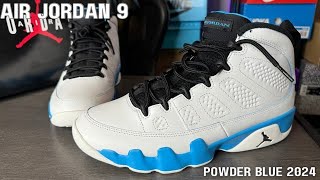 Air Jordan 9 Powder Blue 2024  On Feet Review
