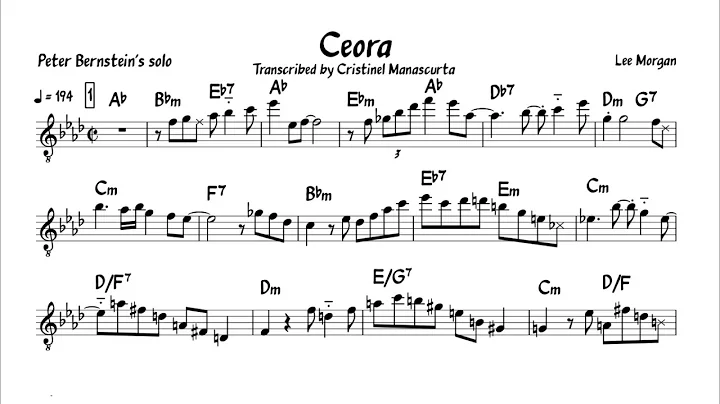 Peter Bernstein - Ceora (transcription)