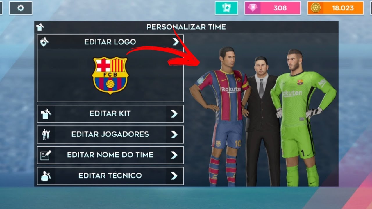 roupa do barcelona dream league soccer