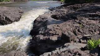 MVI 8837Lake Superior  Hwy 61 trip Grand Portage High Falls  Middle Falls Trail 159