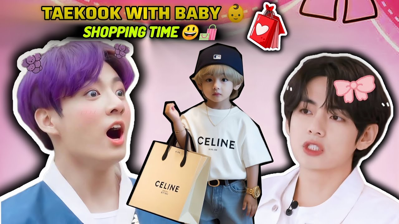 Taekook baby shopping time 🍼🛍️| Tae & baby force Jungkook for shopping 😂| #taekook #shorts #oneshot 