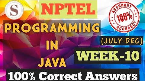 Programming in Java|| WEEK-10 Quiz assignment Answers 2020||NPTEL||#SKumarEdu